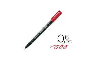 ROTULADOR PERMANENTE LUMOCOLOR FINA ROJO 0.6MM 