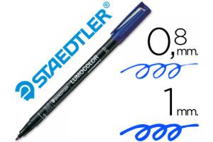 ROTULADOR PERMANENTE M LUMOCOLOR AZUL 1MM