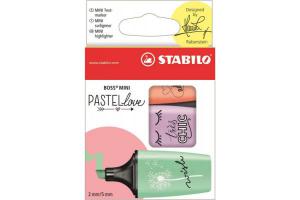 ROTULADOR FL. STABILO BOSS-MINI PASTEL X3