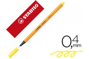 ROTULADOR STABILO POINT 88 AMARILLO LIMON 0.4MM 88 24