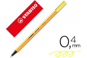 ROTULADOR STABILO POINT 88 AMARILLO NEON 0.4MM 88 024