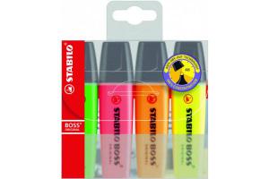 ROTULADOR FL. STABILO BOSS X4