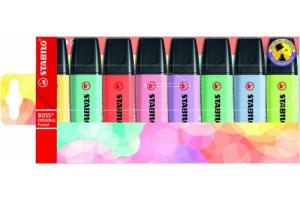 ESTUCHE 8 MARCADORES FL. BOSS TRAZO 2/5MM pastel