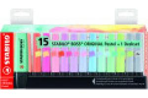 ESTUCHE 15 MARCADORES FL. BOSS 2/5MM pastel