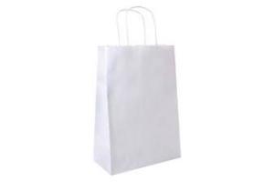 Bolsa kraft blanco 90gr asa 32+14x40