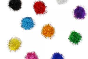 POM POM BRILLANTES PEQUEÑOS 100U