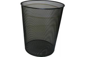 PAPELERA METALICA REJILLA NEGRO BISMARK