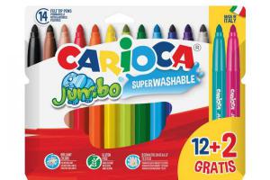 ROTULADOR CARIOCA JUMBO 12 COLORES + 2 GRATIS