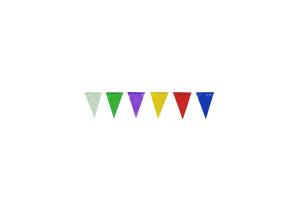 GALLARDETE SURTIDO 50m (bandera plastico triangular