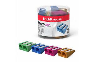 SACAPUNTAS DE ALUMINIO FERRO COLOR, DOBLE COLORES ERICH KR