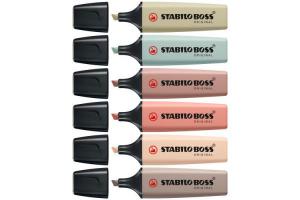 ESTUCHE 6 MARCADORES FL. STABILO BOSS  NATURE