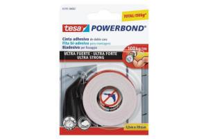 CINTA ADHESIVA DOBLE CARA POWERBOND ULTRA FUERTE 19MMX1.5M