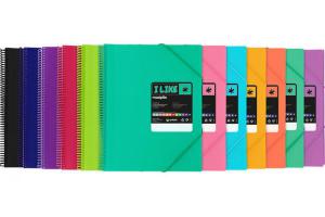 CARPETA 30F Fº MAXIPLAS ESPIRAL MANDARINA