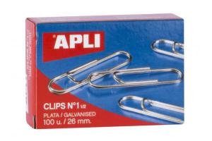 CLIP Nº1 1/2 APLI PLATEADOS 26MM